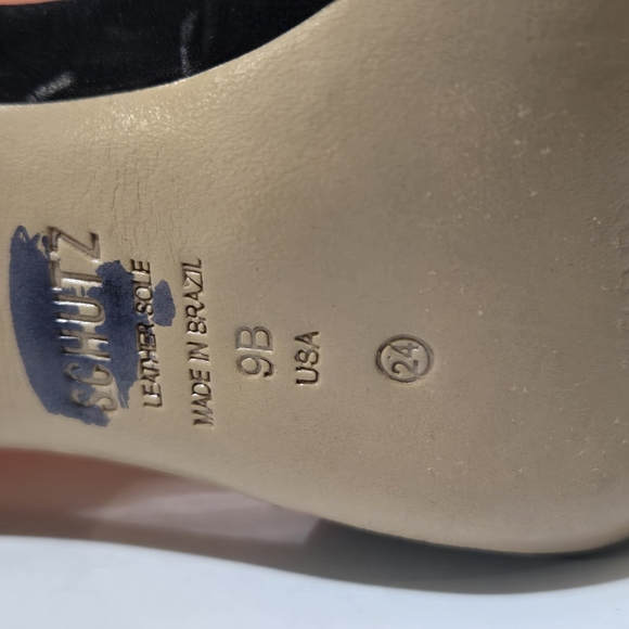 SCHUTZ Black Suede Slingback Stilhetto Heels Shoes 9 - Picture 10 of 10